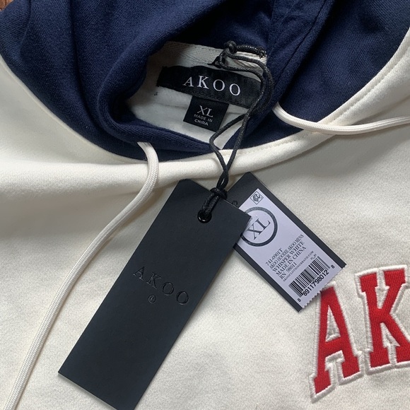 AKOO Logo Hoodie Whisper White Men’s Size X-Large NWT - Picture 6 of 8